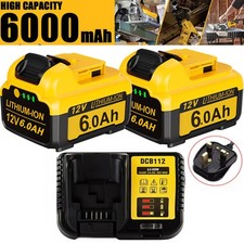 6.0Ah Battery Replacement For DeWalt 12Volt DCB120 DCB124 DCB121 DCB126 DCB127