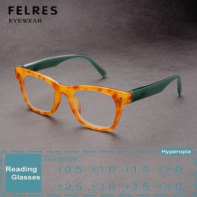 Men Women Anti Blue Light Oval Reading Glasses Personality Presbyopic Glasses