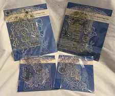 Lot of 4 - Essentials By Tattered Lace Stamp & Die Sets LILY Kite FLORAL Can EUC