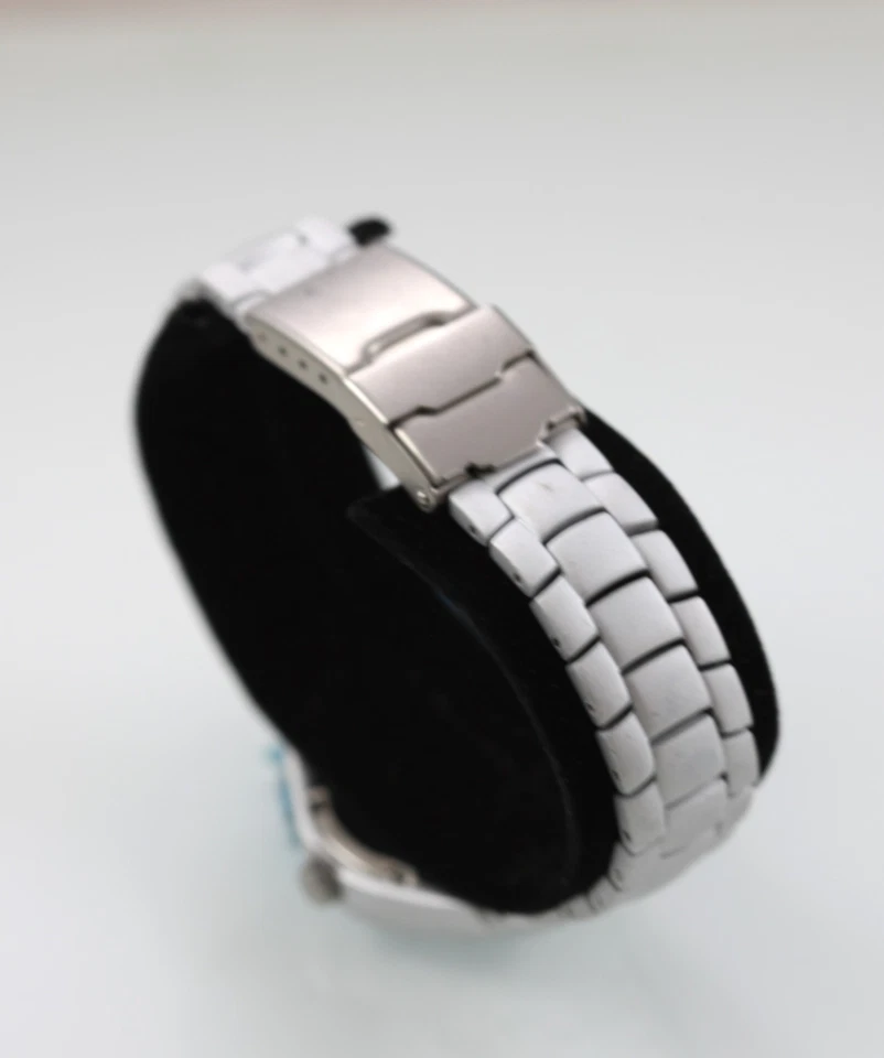 Relic Wet Orologio Donna Argento Alluminio Batteria 50m Acqua Resist Bianco Data - Immagine 2 di 4