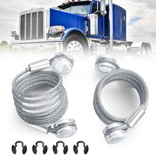 HLK2215 Hood Restraint Cable Kit 41.93in For Peterbilt 389 388 384 2 PCS Set