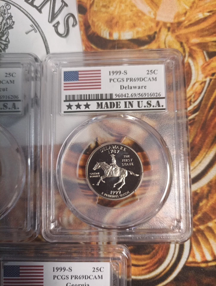 1999-S Proof State Quarters 5 Coin Set PCGS PR69 DCAM - Image 4 of 4