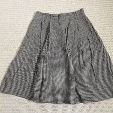 Margaret Howell flared skirt gray houndstooth pattern size 3