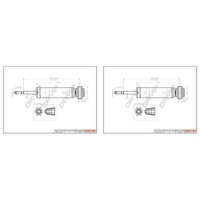 2X Dr!Ve+ Gasdruck StoßDÄMpfer Hinten Passend FüR CitroËN C4 Peugeot 307 308