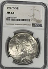 1927-S Peace Dollar :  NGC MS63