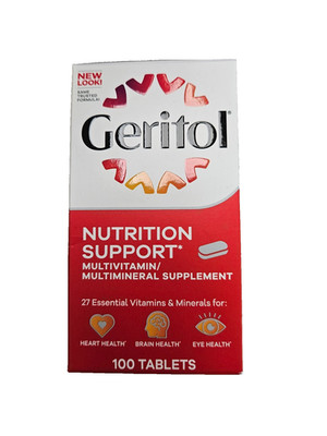 Geritol Vitamins Multivitamin & Mineral Supplement, 100 ct Tablets -- NEW LOOK!