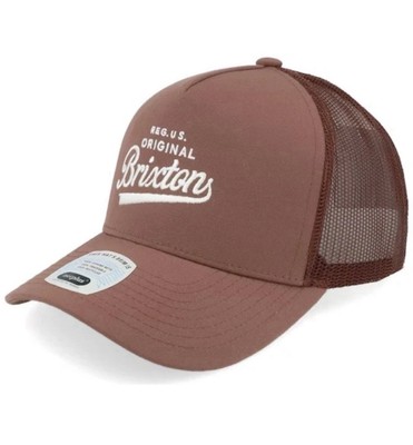 Brixton Postal Netplus Brown Trucker Hat New With Tags Brixton Original NWT