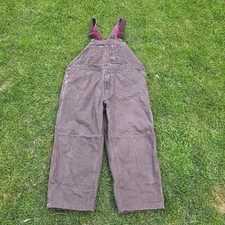 VTG WALLS FROST PRUF FLANNEL LINED Overalls Double Knee GRUNGE WORKWEAR 46x30