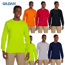 Gildan Mens Long Sleeve Pocket T-Shirt Ultra Heavy Cotton 6 oz S-XL R-G241