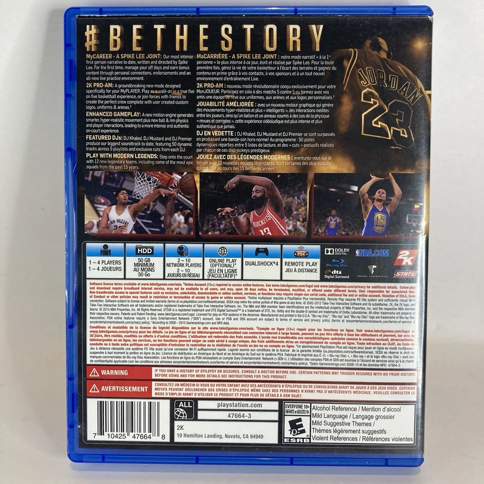 NBA 2K16 Michael Jordan Special Edition PlayStation 4 PS4 CIB Good Condition - Image 2 of 4