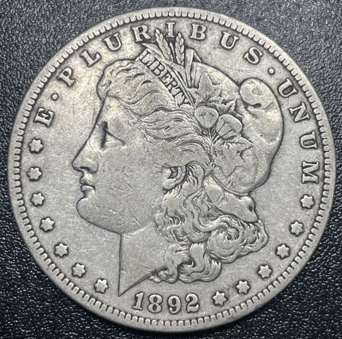 1892 S Morgan Silver Dollar $1 Choice Very Fine Better Date Problem Free