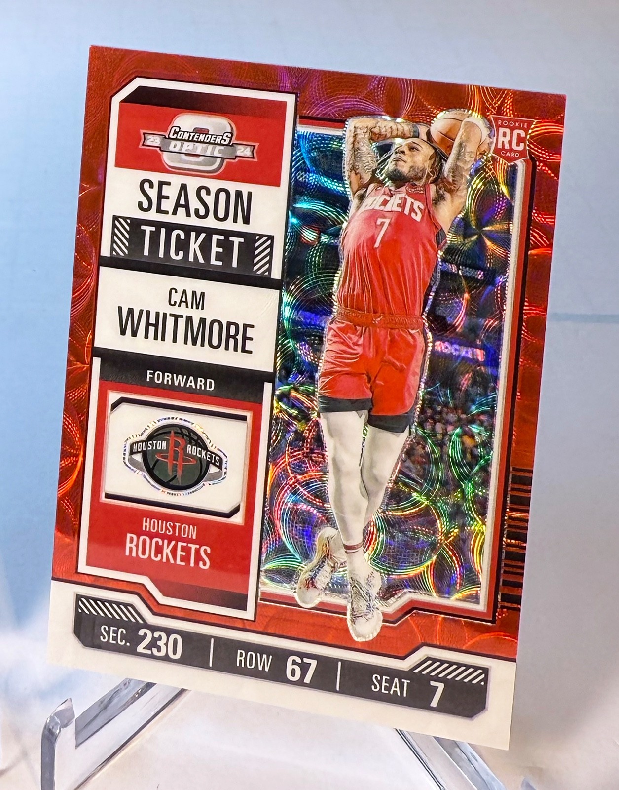 2023 Contenders Optic Cam Whitmore Rookie Season Ticket #55 Red Scope