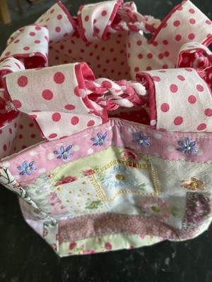  Japanischer Reisbeutel 7  hoch 7  quadratisch aus Vintage Stoff