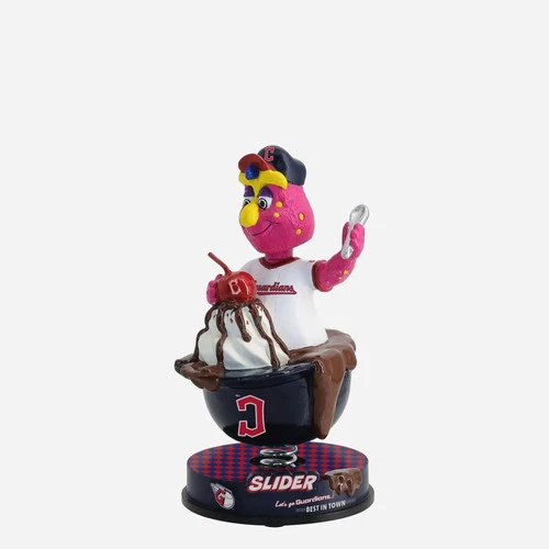 Slider Cleveland Guardians Ice Cream Helmet Mini Bobblehead MLB