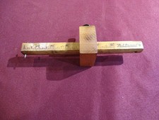 Vintage Red Diamond Carpenters 6" Marking Gauge Wood and Wood Thumbscrew