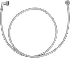 Turbo Oil Feed Line 48 Steel Braided -4 -4an 90 Degree X Straight Ptfe Line