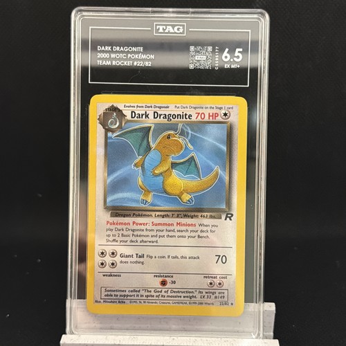 Dark Dragonite (Unlimited) graded TAG 6.5 for sale on eBay