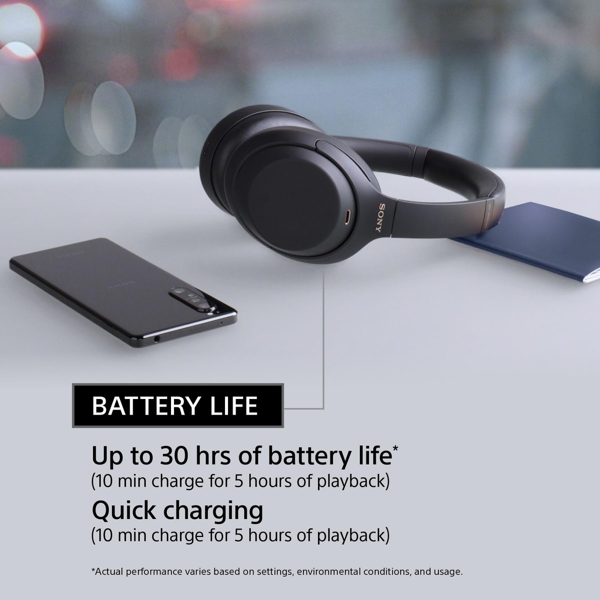 Sony - WH-1000XM4 Wireless Noise-Cancelling Over-the-Ear