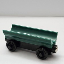 Thomas the Train Wooden Railway Barrel Car Tender Green Plastic Friends Cargo