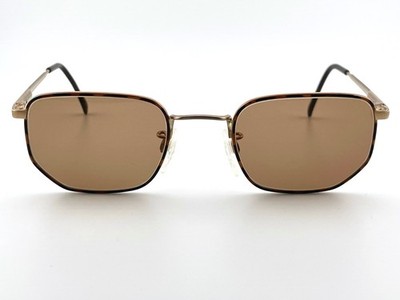 vintage GIORGIO ARMANI gold havanna brown sunglasses 1990s Italy MEDIUM