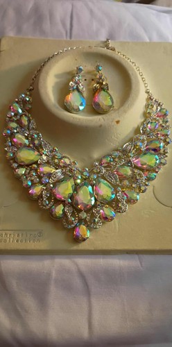 Lot De Bijoux Fantaisie - 15 Pièces (3 Sets Collier+boucles) - Neuf Sous Blister - Fermeture Boutique