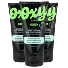 3 Pack - Oxy Acne Care - Sensitive Skin Acne Cream Cleanser, 5 Fl Oz - Exp 12/26