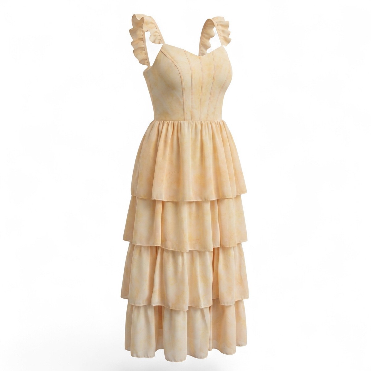 butter yellow prom dress Zapakasa Women Chiffon Long with Ruffled Off the Shoulder Ruched A Line Formal Dress with Slit This floor Butter Yellow Prom Dress -