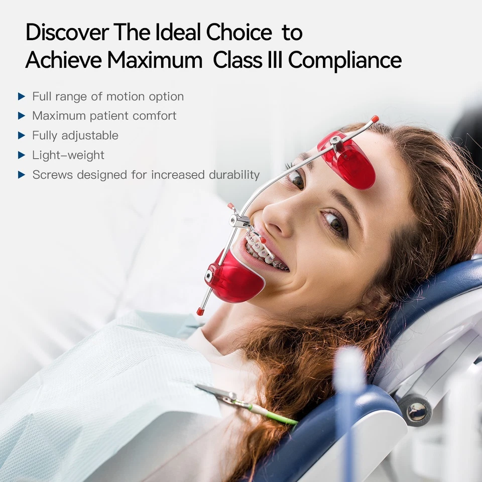 Rímel facial de ortodoncia ajustable hacia adelante con arnés inverso Foto 4 de 4