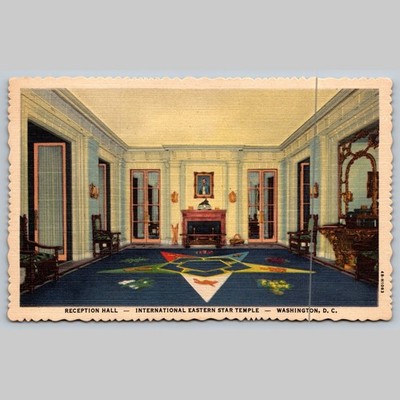 Postcard Reception Hall International Eastern Star Temple Washington D.C.
