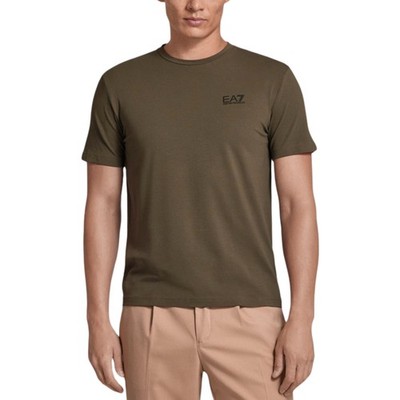 EA7 Herren T-Shirt Core Identity Slim Baumwolle Pima Braun Größe XL Cod 8...