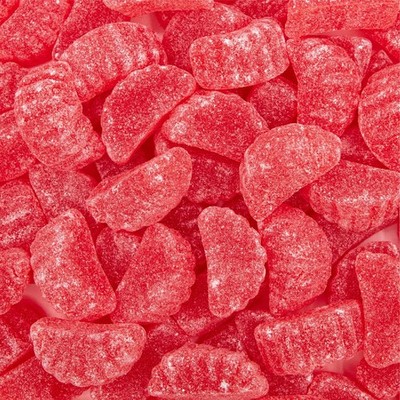 Cherry Slices Jelly Candy - 2 Pound Bag - Soft Sugar Dusted Fruit Slices for