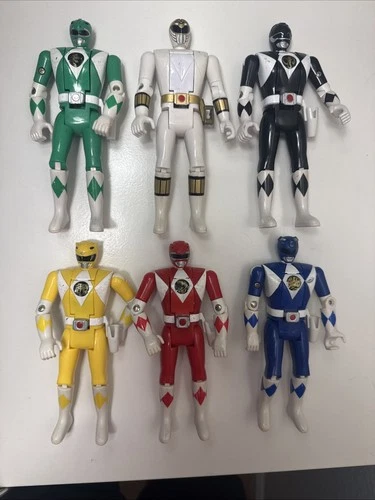 Vintage Bandai 1993 Mighty Morphin Power Rangers Flip Head Figures Lot of 6