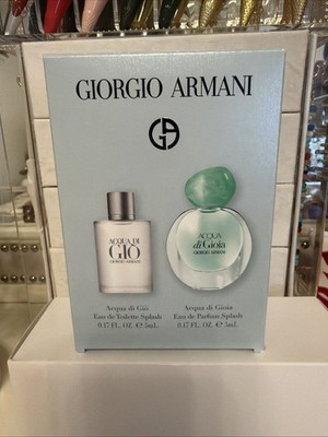 Giorgio Armani *Acqua Di Gio 5ml & Acqua Di Gioia 5ml* Mini 2 Piece Set NIB