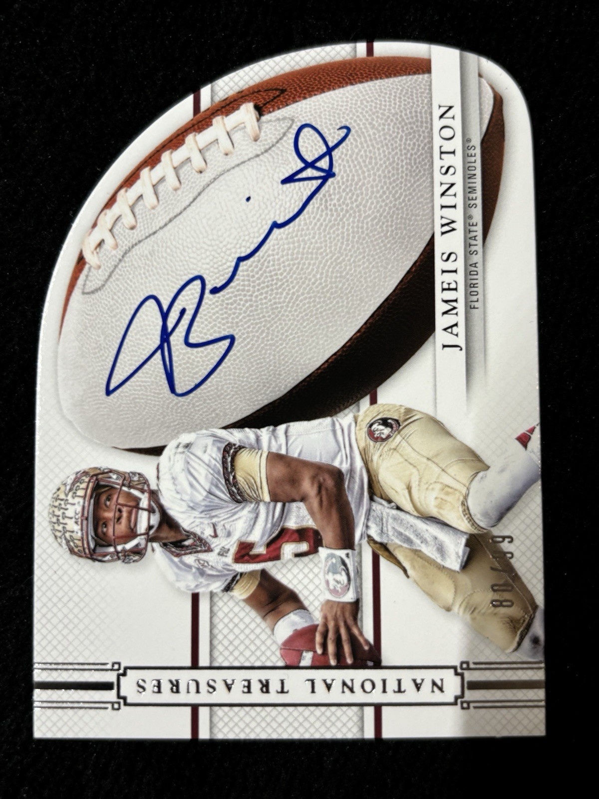 2015 National Treasures Jameis Winston On-Card Auto SP /99 Florida State~Rare!🔥 view 2