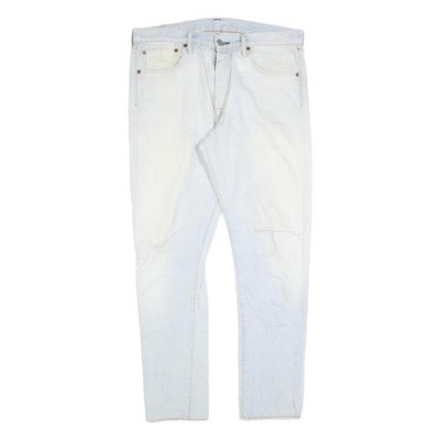 Levis 501 Herren Jeans Blau Regular Straight Denim Light W33 L29 Knopf-Fly