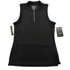 Nike Shirt Womens Size Small Black Golf Sleeveless Top 1/4 Zip BV0229-010 NWT