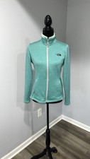 The North Face Teal Jacket size medium women  s zip closure