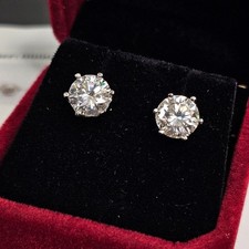 4CT of Moissanite Stones (2x 2CT) Set On Sterling Silver 925, Appraised