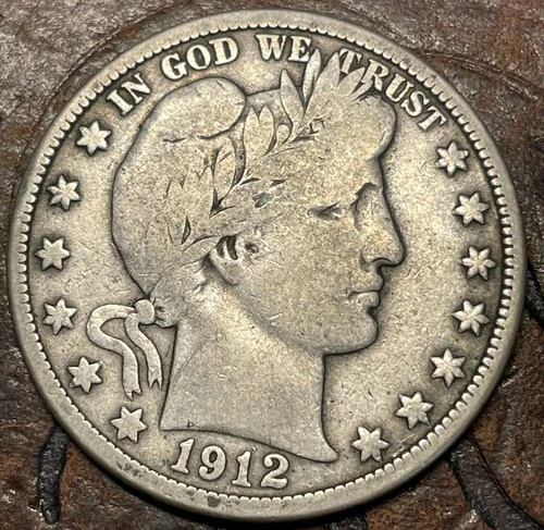 1912-D 50C Barber Half Dollar USA 🇺🇸 Historic Silver Coin 🪙