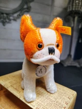 Vintage Steiff Mini Bully Dog Mohair 1927 replica 031496 Germany In Orig Box