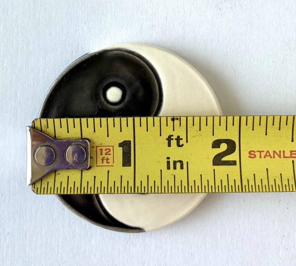 Mosaic Focal Yin Yang Taijitu Symbol Handmade Tile Mixed Media Assemblage Art - Image 2 of 3