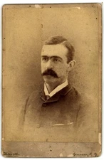 Antique Cabinet Card Circa 1890s Morrell Handsome Man Geneseo NY