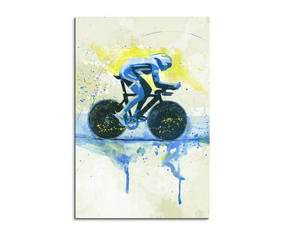 60x90cm Radsport II SPORTBILDER Splash Art Wandbild Aquarell Art