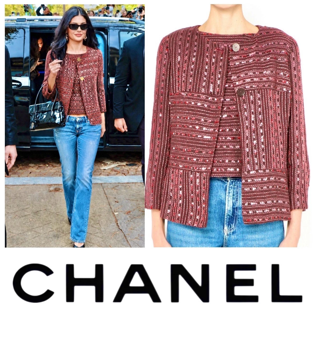 EVA✴︎✴︎✴︎ 様　CHANEL シャネル クロップドジャケット ヴィンテージ 25+ CHANEL Red Coats, Jackets & Vests for Women for sale | Updated
