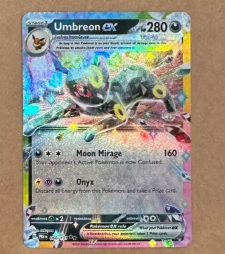 Pokemon Prismtaic Evolutions 060/131 Umbreon ex Crimped Pack Crimp Error