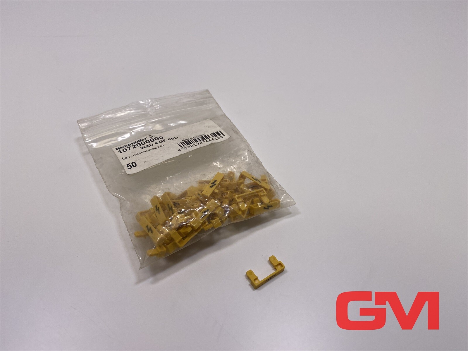 VE 50x Weidmüller Terminal Markers WAD 4 GE BED Markers 1072000000 Blitzzeichen