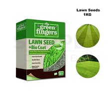 Image of Doff Green Fingers 1KG Bio Coat Multi Purpose Lawn Seed 20sqm Direct Sew Seeds