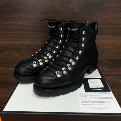 靴 Archive Dsquared2 Studs Leather Boots DSQUARED2 Mountain Boots Leather US Size 7 | eBay