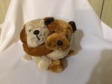 Dan Dee Collector  s Choice Hugging Brown And White Plush Dogs