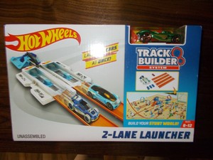 hot wheels 2 lane launcher